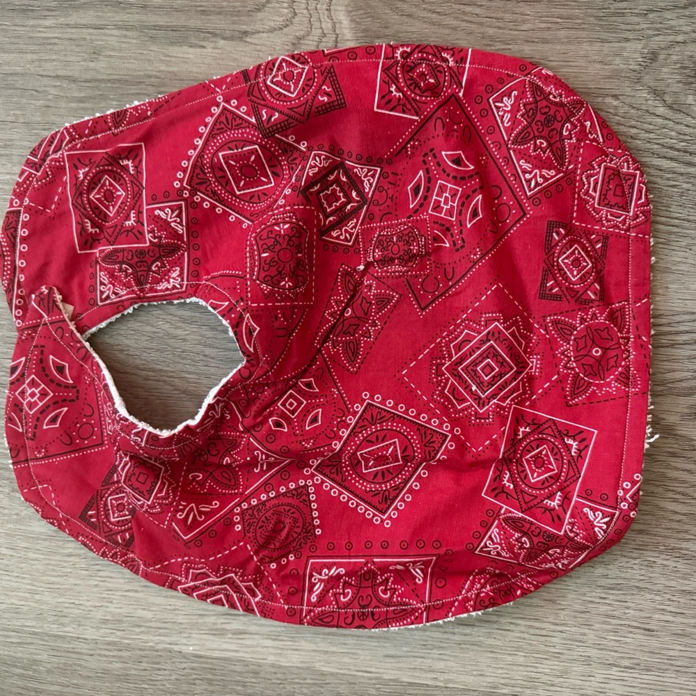 Red Bandana Print Bib